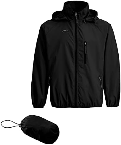 Volcom Men's Wavern Water Resistant Windbreaker Light Jacket Black